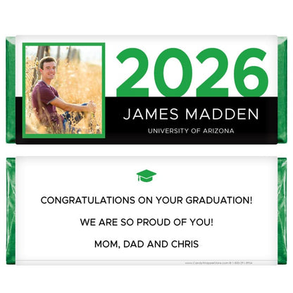 Bold Block 2026 Graduation Photo Candy Bar Wrappers Bold Block 2025 Graduation Photo Candy Bar Wrappers Candy Wrappers GRAD264