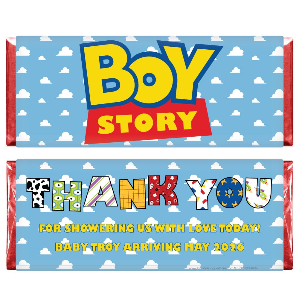 Boy Story Baby Shower Candy Bar Wrappers Boy Story Baby Shower Candy Bar Wrappers Baby & Toddler BS365