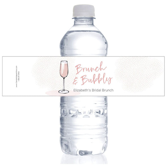 Brunch & Bubbly Personalized Water Bottle Labels Party Favors WS317