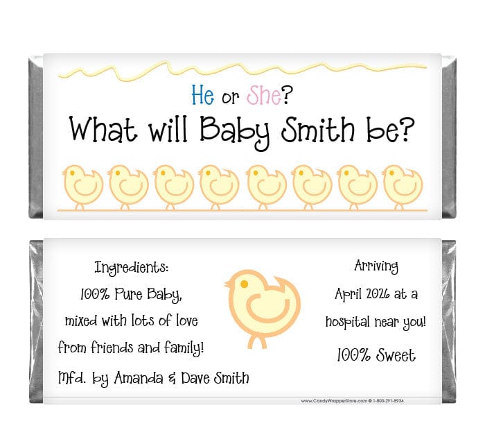BS202 - Baby Shower Chicks Candy Bar Wrappers Baby & Toddler BS202