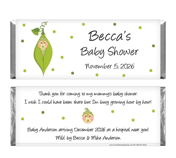 BS205 - Sweet Pea Baby Shower Candy Bar Wrappers Sweet Pea Baby Shower Candy Bar Wrappers Baby & Toddler BS205