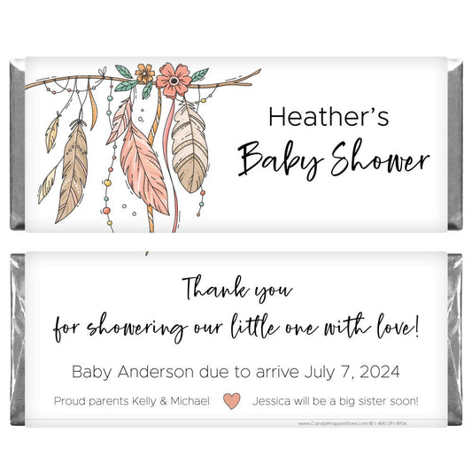 Boho Branch Baby Shower Candy Bar Wrappers - BS522 Boho Branch Baby Shower Candy Bar Wrappers Baby & Toddler BS522