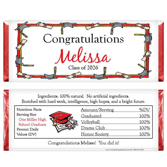 Cap and Diploma Graduation Frame Candy Wrappers Cap and Diploma Graduation Frame Candy Wrappers Candy Wrappers GRAD204