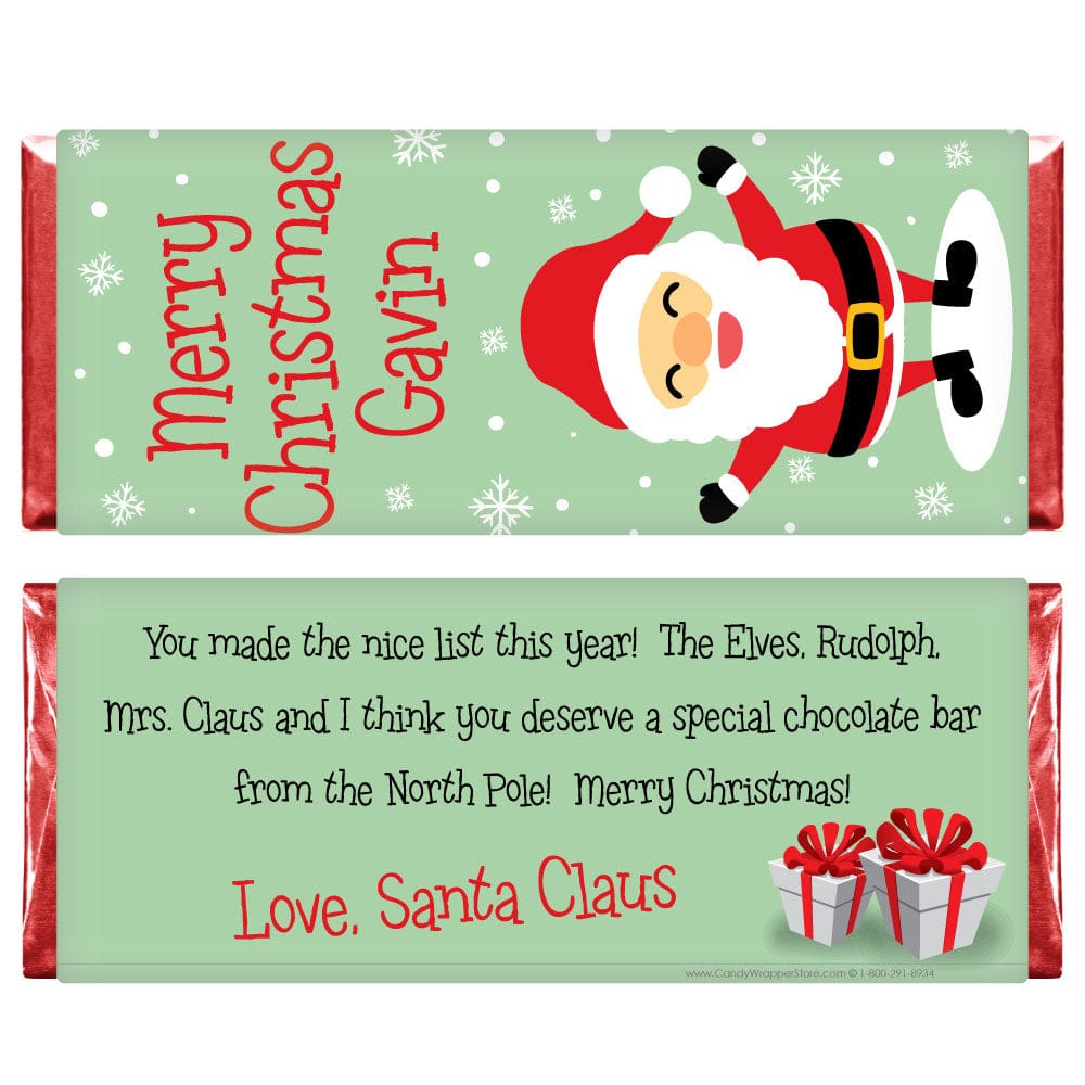 Christmas Santa Candy Bar Personalized With Your Childs Name Christmas Santa Candy Bar Personalized With Your Childs Name Santa Bar