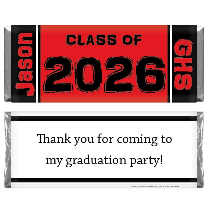 Class of 2026 Graduation Candy Bar Wrapper Class of 2025 Graduation Hershey's Candy Bar Wrappers Candy Wrappers GRAD217