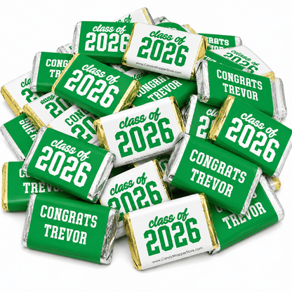 Class of 2026 Jersey Duo Graduation Miniature Candy Bar Wrappers Class of 2026 Jersey Duo Graduation Miniature Candy Bar Wrappers Party Favors grad