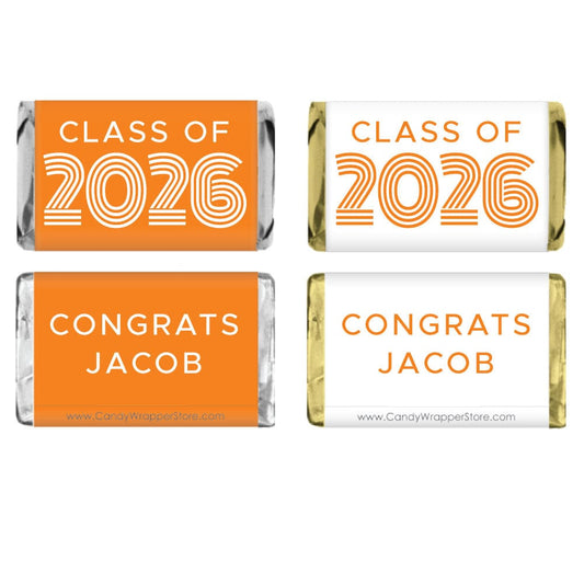 Class of 2026 Retro Graduation Miniature Candy Bar Wrappers Class of 2026 Retro Graduation Miniature Candy Bar Wrappers Party Favors grad