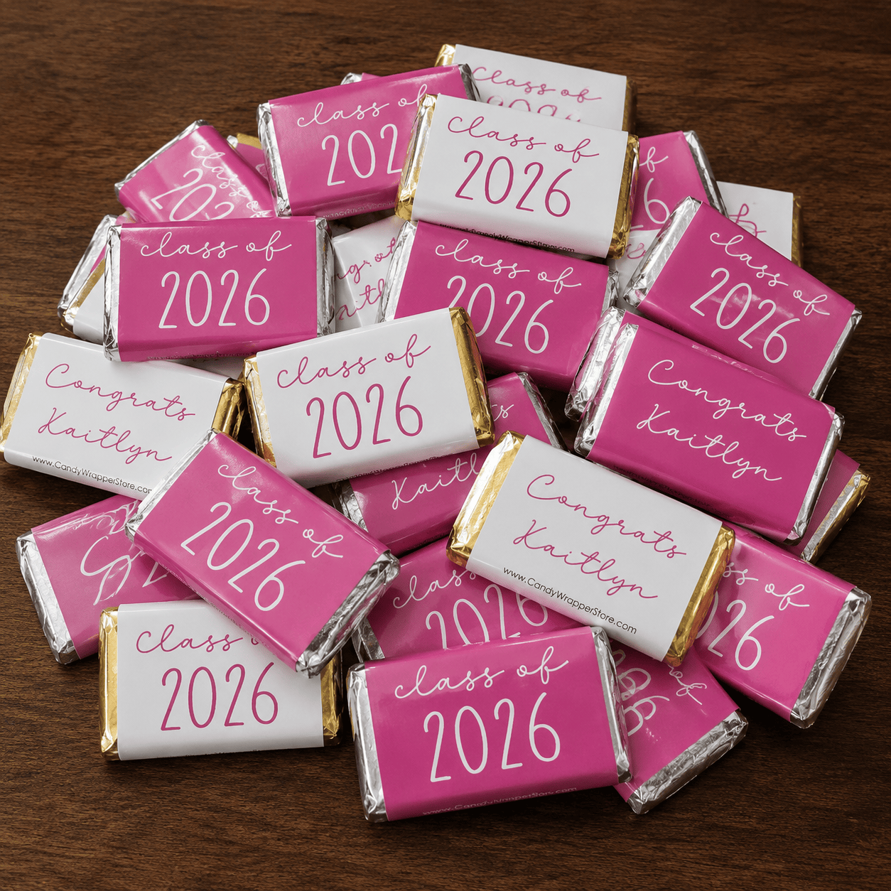 Class of 2026 Trendy Script Graduation Miniature Candy Bar Wrappers Class of 2026 Trendy Script Graduation Miniature Candy Bar Wrappers Party Favors grad