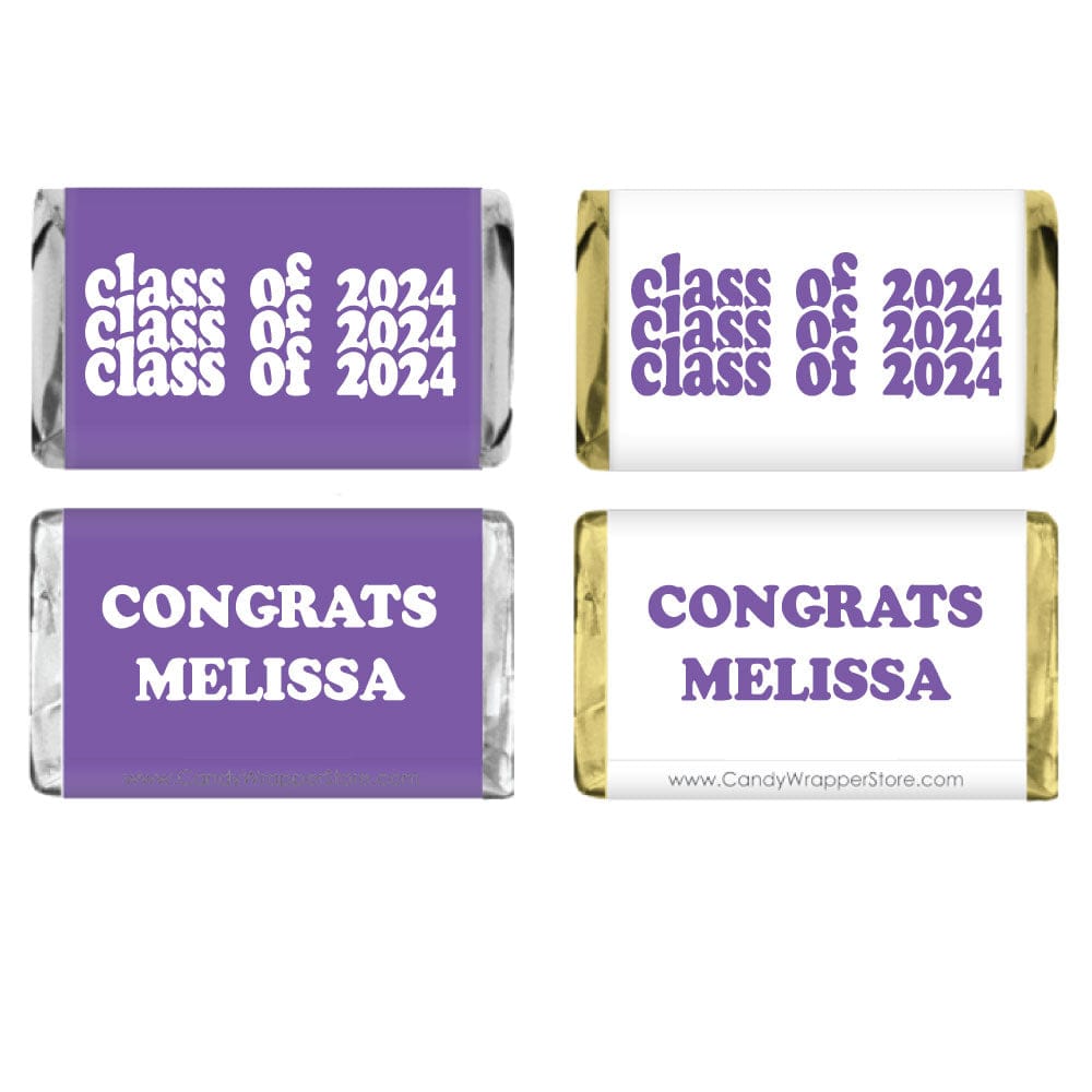 Class of 2026 Triple Stack Graduation Miniature Candy Bar Wrappers Class of 2026 Triple Stack Graduation Miniature Candy Bar Wrappers Party Favors grad