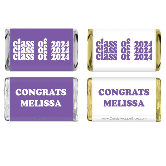 Class of 2026 Triple Stack Graduation Miniature Candy Bar Wrappers Class of 2026 Triple Stack Graduation Miniature Candy Bar Wrappers Party Favors grad