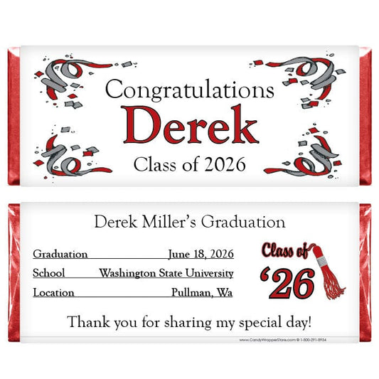 Confetti Corners Graduation Candy Bar Wrappers Confetti Corners Graduation Candy Bar Wrappers Candy Wrappers GRAD207