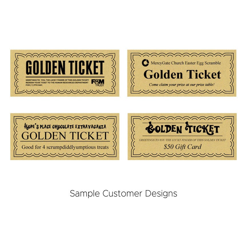 Custom Golden Ticket – Candy Wrapper Store