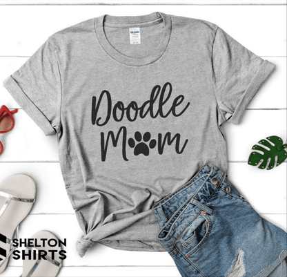 Doodle Mom with Paw Print T-shirt Doodle Mom with Paw Print T-shirt Candy Wrapper Store