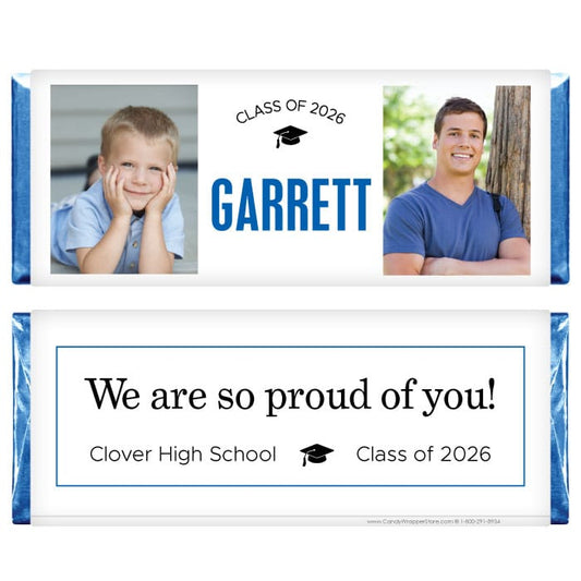 Double Photo Graduation Candy Bar Wrapper Double Photo Graduation Candy Bar Wrapper Candy Wrappers GRAD406
