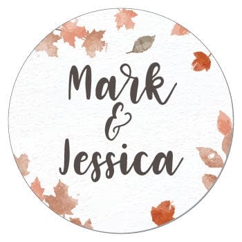 Fall Leaves Watercolor Wedding Sticker - SWA364 WA364