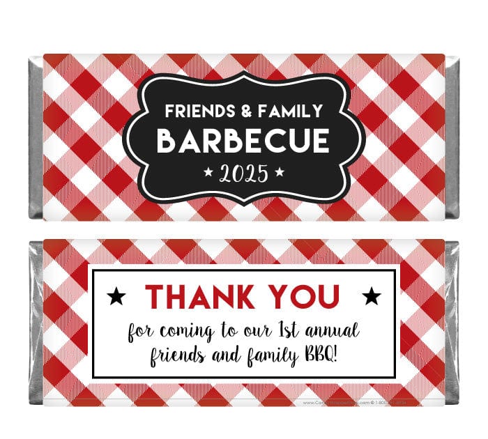 Red Gingham Family Barbecue Reunion Candy Bar Wrapper – Candy Wrapper Store