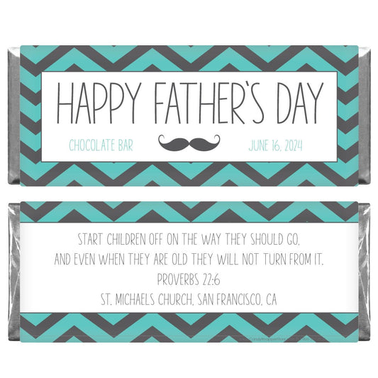 Father's Day Chevron Zig Zag with Mustache Candy Bar Wrapper Father's Day Chevron Zig Zag Candy Bar Wrapper Party Favors FD216