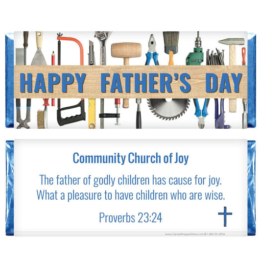 Father's Day Handy Tools Personalized Candy Bar Wrapper Party Favors FD217