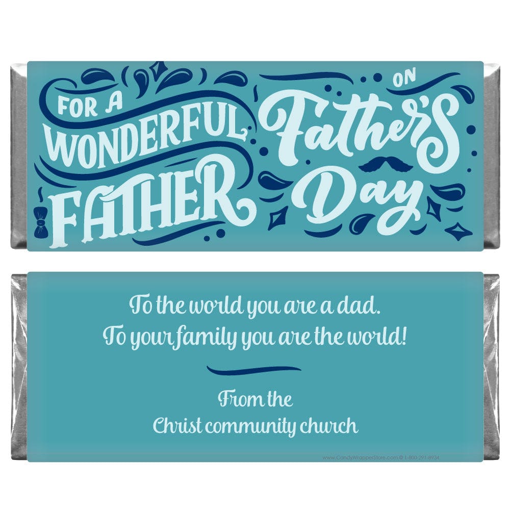 Father's Day Wonderful Candy Bar Wrapper Party Favors FD203