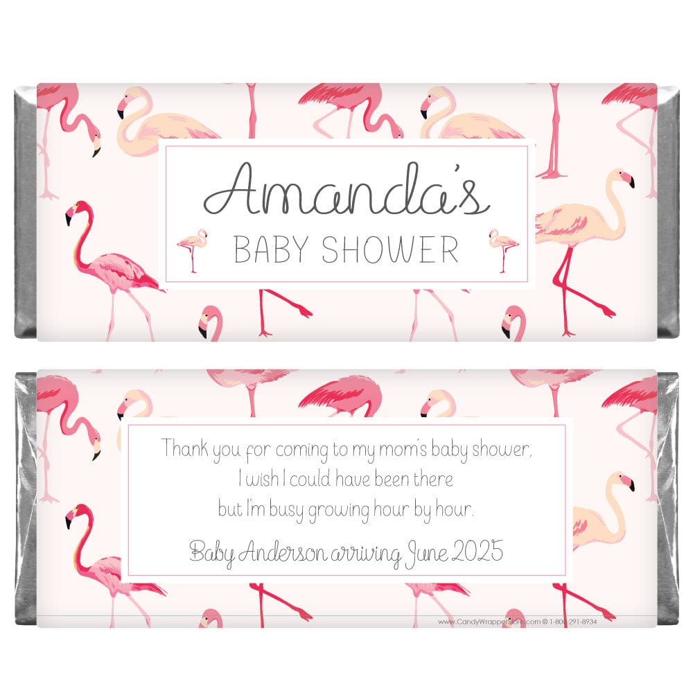 Flamingo Baby Shower Candy Bar Wrapper - BS359 Pink Flamingo Baby Shower Candy Bar Wrapper Baby & Toddler BS359