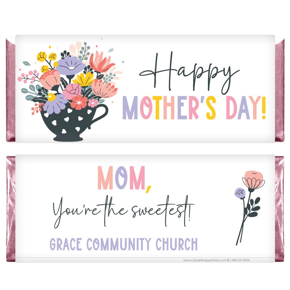 Floral Mug Mother's Day Candy Wrappers Floral Mug Mother's Day Candy Wrappers md213