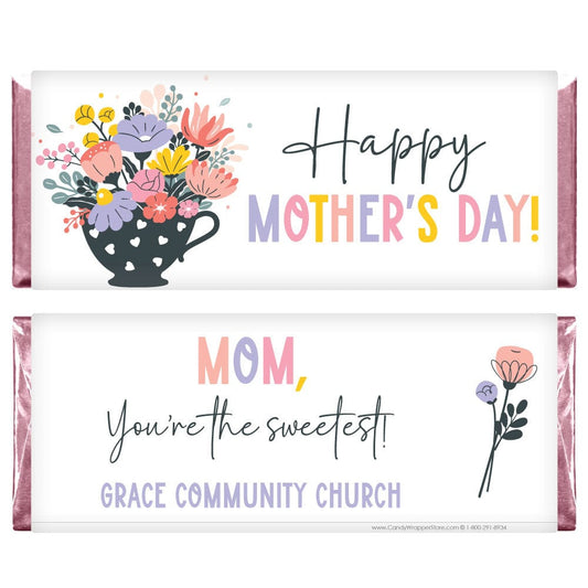 Floral Mug Mother's Day Candy Wrappers Floral Mug Mother's Day Candy Wrappers md213