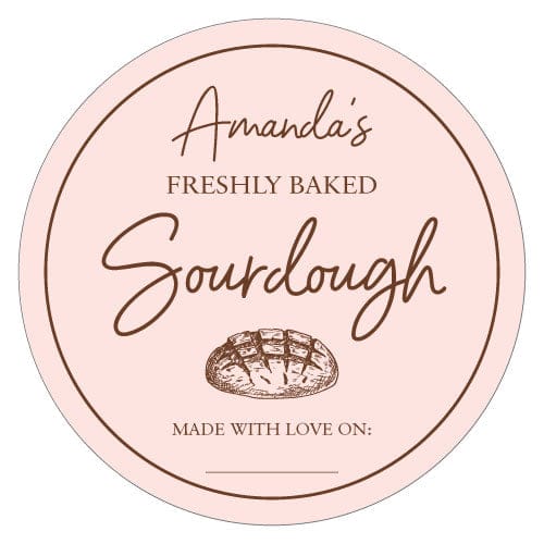 Freshly Baked Sourdough Personalized Stickers Freshly Baked Sourdough Personalized Stickers Stickers Slove100