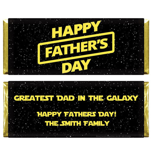 Galaxy Happy Father's Day Candy Bar Wrapper Party Favors FD227