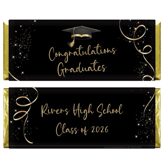 Gold Glitter Graduation Candy Bar Wrappers Gold Glitter Graduation Candy Bar Wrappers Candy Wrappers GRAD263