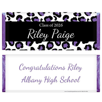 Graduation Leopard Print Candy Bar Wrappers Graduation Leopard Print Candy Bar Wrappers Candy Wrappers GRAD230