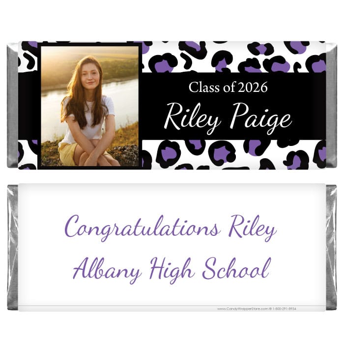 Graduation Leopard Print Photo Candy Bar Wrappers Graduation Leopard Print Photo Candy Bar Wrappers Candy Wrappers GRAD230