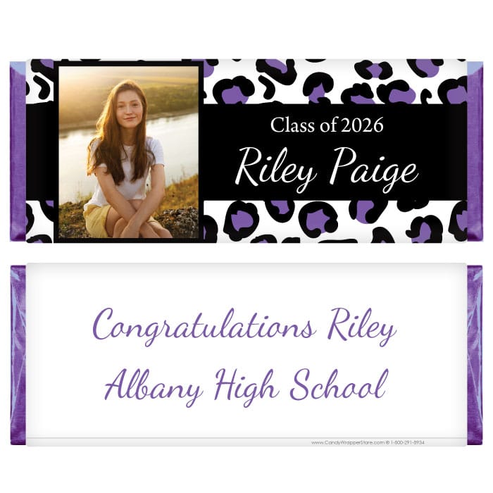 Graduation Leopard Print Photo Candy Bar Wrappers Graduation Leopard Print Photo Candy Bar Wrappers Candy Wrappers GRAD230