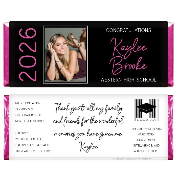 Graduation Modern Girl Photo Candy Bar Wrappers Graduation Modern Girl Photo Candy Bar Wrappers Party Favors GRAD425