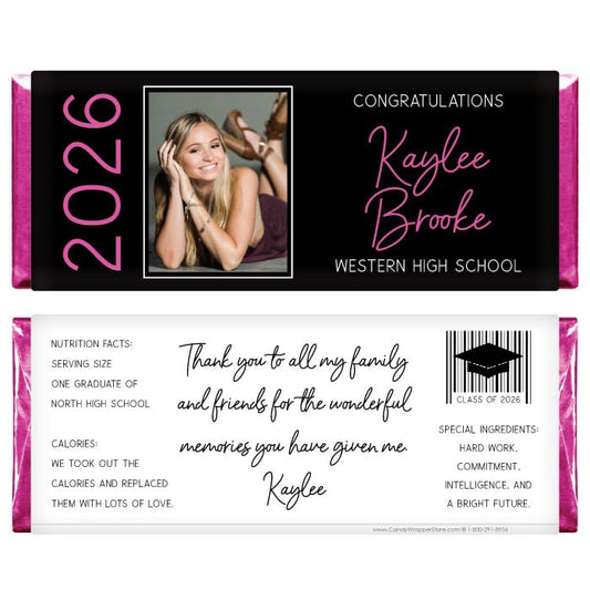 Graduation Modern Girl Photo Candy Bar Wrappers Graduation Modern Girl Photo Candy Bar Wrappers Party Favors GRAD425