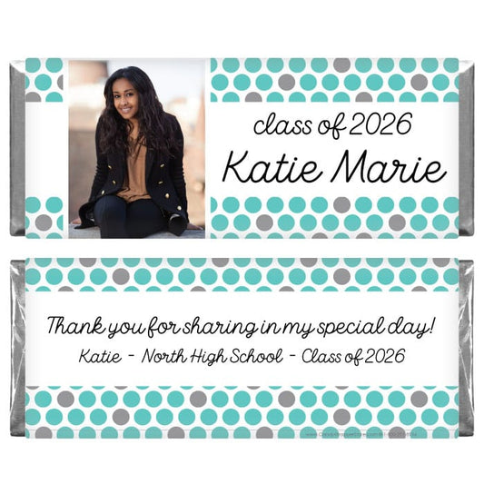 Graduation Polka Dots Photo Candy Bar Wrappers Graduation Polka Dots Photo Candy Bar Wrappers Candy Wrappers GRAD229