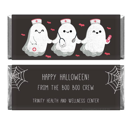 HAL239 - Boo Boo Crew Ghost Nurses Halloween Candy Bar Wrapper Boo Boo Crew Ghost Nurses Halloween Candy Bar Wrapper Party Supplies HAL239