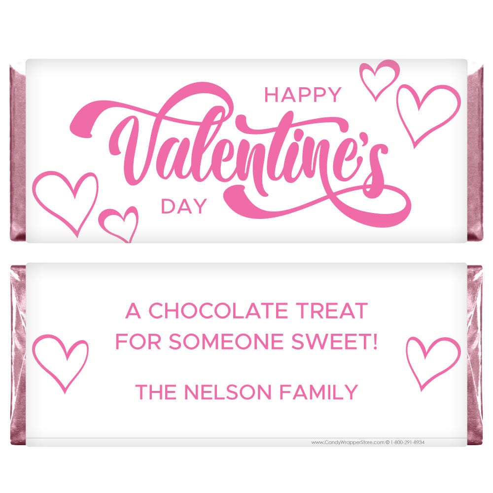 Handwritten Script Valentine's Day Candy Bar Wrappers Handwritten Script Valentine's Day Candy Bar Wrappers Candy Wrapper Store