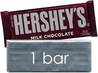 Hershey's Milk Chocolate Bar - Single Candy Bar Foil Wrapped Hershey's Milk Chocolate Candy Bars Candy & Chocolate Candy Wrapper Store