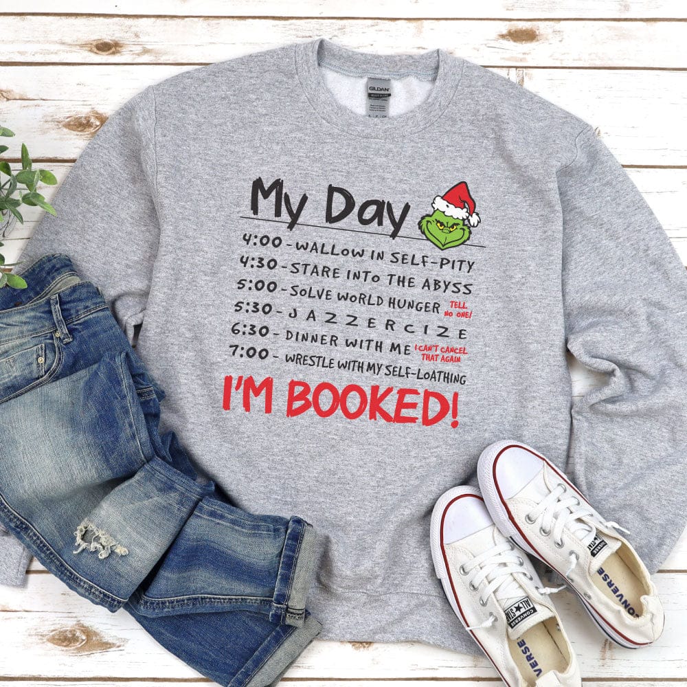Im Booked! The Grinch Routine Crewneck Sweatshirt Im Booked! The Grinch Routine Crewneck Sweatshirt Shelton Shirts