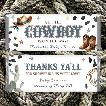 Little Cowboy Baby Shower Candy Bar Wrappers - BS381 Little Cowboy Baby Shower Candy Bar Wrappers Baby & Toddler BS381