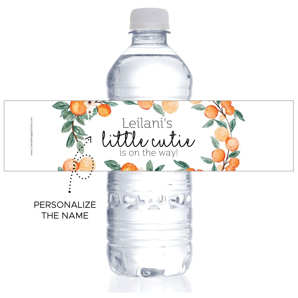 Little Cutie Baby Shower Water Bottle Labels - WBBS363 Little Cutie Baby Shower Water Bottle Labels Water Bottle Labels BS363