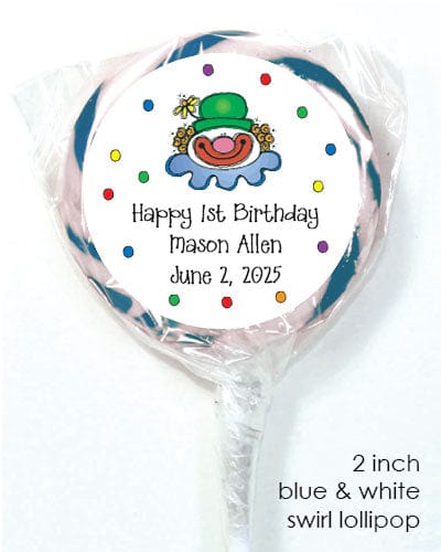 LOBD1 - Birthday Clown Lollipops Clown Birthday Lollipops Party Favors Candy Wrapper Store