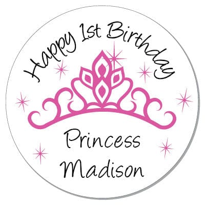 LOBD249 - Princess Crown Birthday Lollipops Princess Crown Birthday Lollipops Party Favors BD249