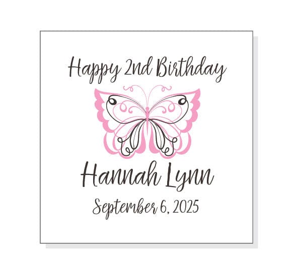 MAGBD10 - 2 x 2 inch Butterfly Birthday Magnets 2 x 2 inch Butterfly Birthday Magnets Party Favors Candy Wrapper Store