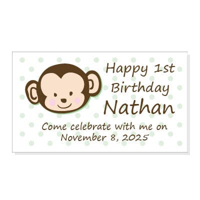 MAGBD299MINT - Birthday Monkey Around Save the Date Magnet Birthday Monkey Around Save the Date Magnet Party Favors Candy Wrapper Store