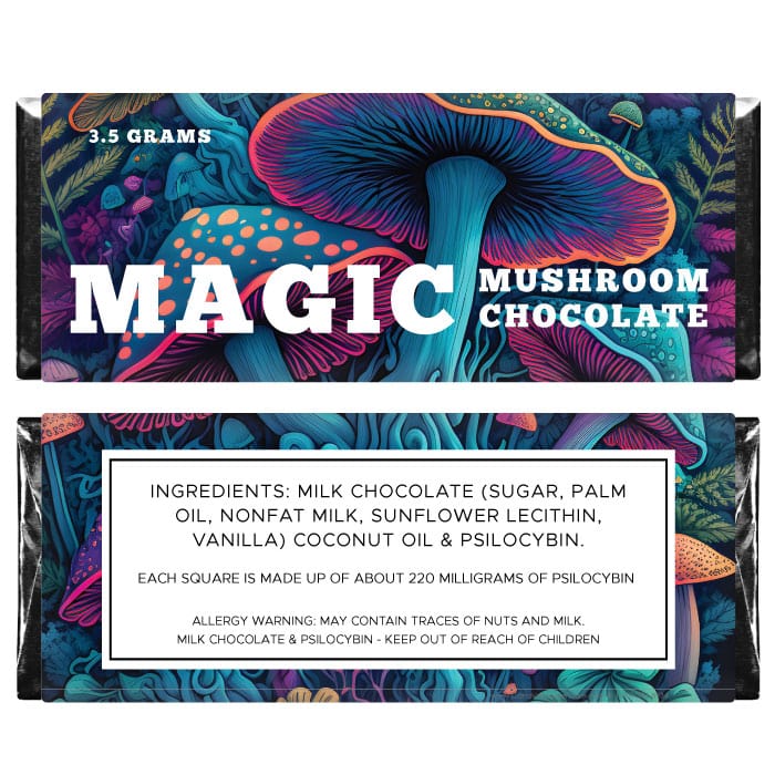 Magic Mushroom Chocolate Bar Wrapper and Foil - MUSH201 Mushroom Chocolate Bar Wrapper and Foil Candy & Chocolate cannabis