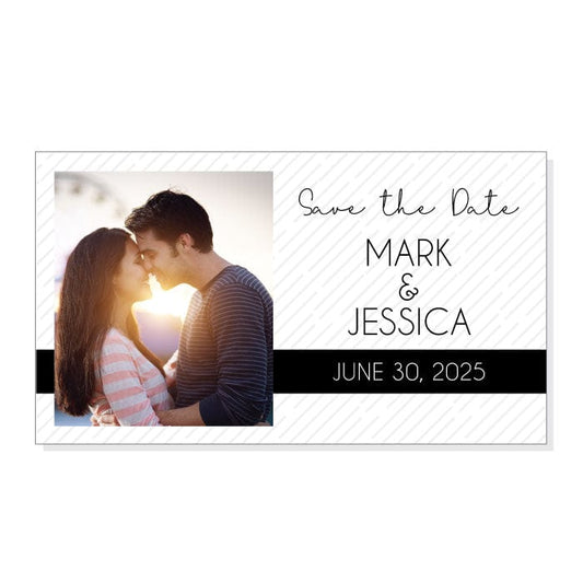Save the Date Classic Black and White Wedding Magnets with Photo wa451