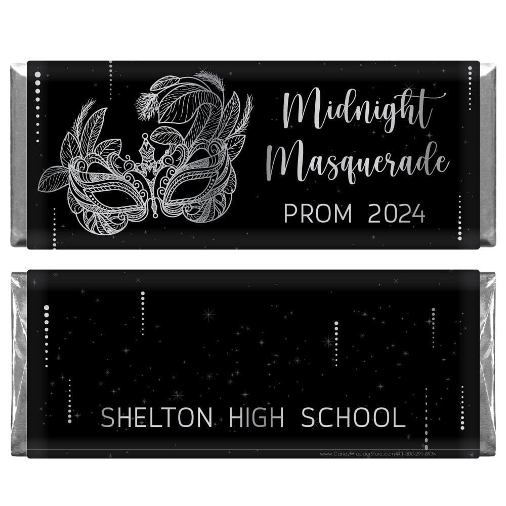 Masquerade Black and Silver Prom Wrapper Candy Wrappers Prom