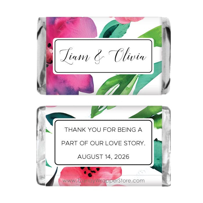 Miniature Beautiful Blooms Wedding Candy Bar Wrapper – Candy Wrapper Store