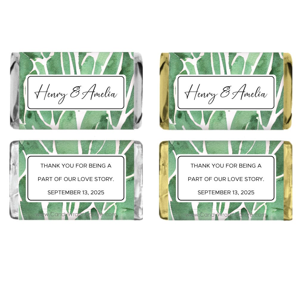 Miniature Lush Greenery Wedding Candy Bar Wrapper – Candy Wrapper Store
